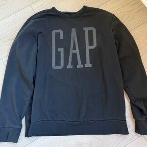 GAP Men’s Black Crewneck with Subtle Tonal Logo
